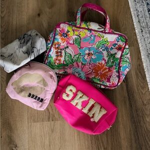 Floral Pink Travel Tote Bag - Unbranded
